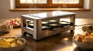 découvrez l'appareil à raclette pratique et élégant de maisons du monde, parfait pour savourer la saison des raclettes en famille ou entre amis.